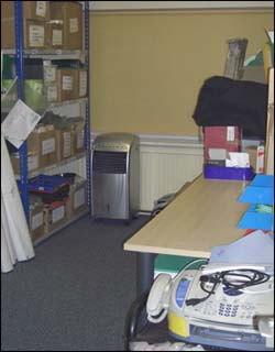 storage room after decluttering